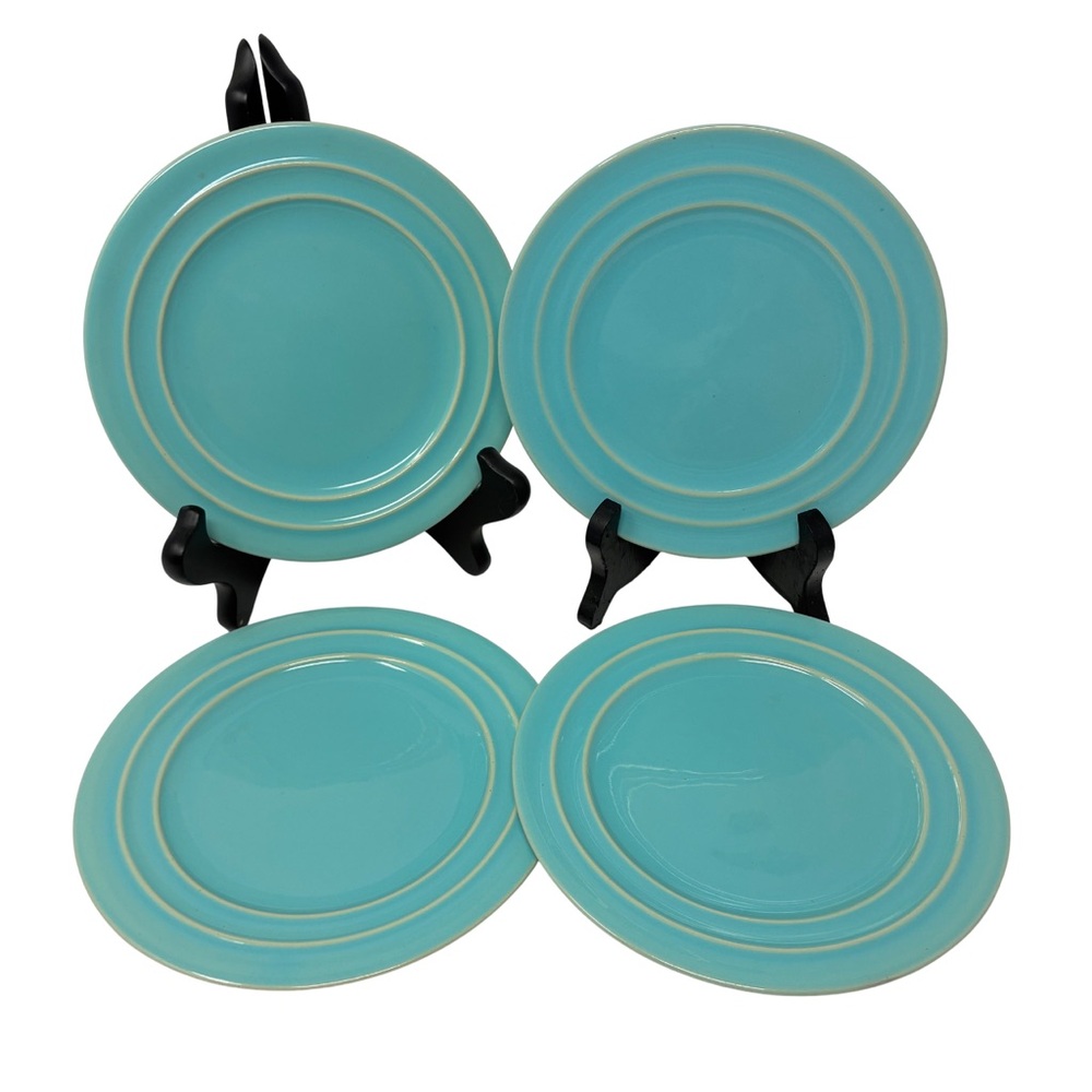 Vintage Pacific Pottery Hostessware Bread Plate Aqua #614 California USA 1930’s